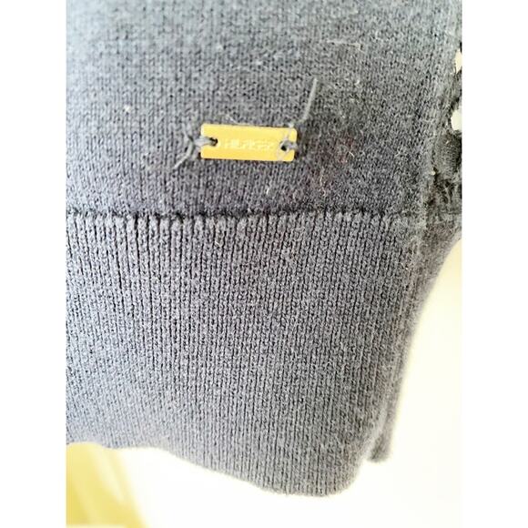 TOMMY HILFIGER Blue Embroidered Lace Cardigan, XS - Picture 9 of 11